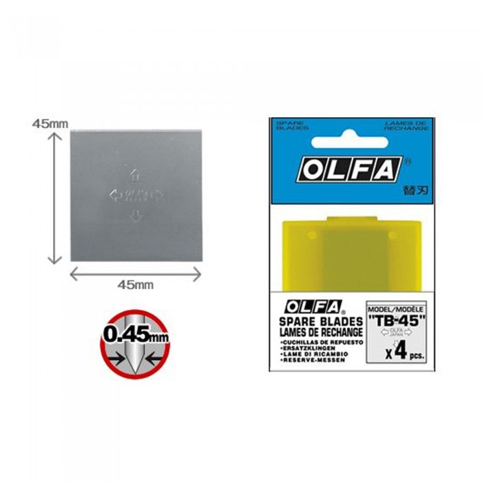 

OLFA TB-45 Refill Kape Scrap (4pcs/pack) Spare Scraper Blades For T-45