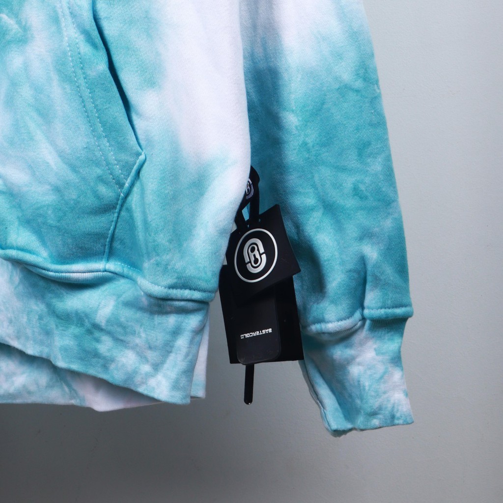 Jaket Sweater Hoodie BASTER COLD LOGO TIE DYE – Blue Edition Fashion Trendy Casual Pria Good Brand Q