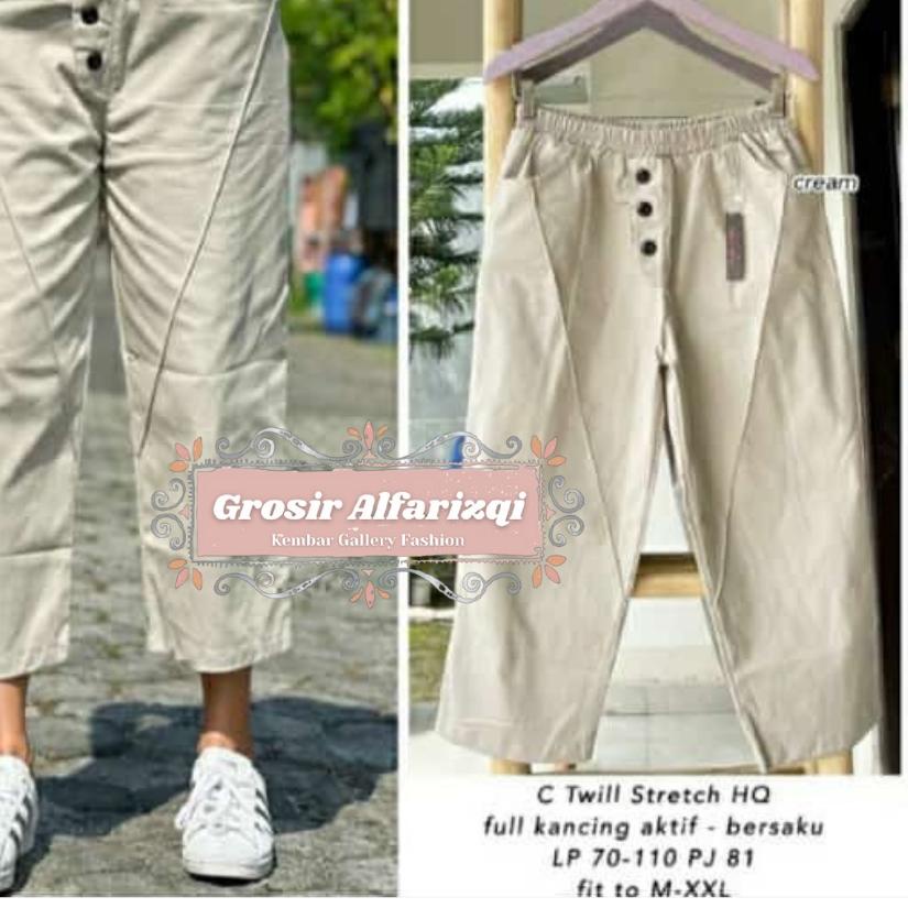 Celana Panjang Wanita Erde Pants Celana Korea Cewek Baggy Bahan Katun Twill Stretch Tebal Dan Melar 