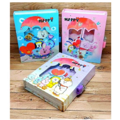TERBARU BUKU DIARY BT21 KUNCI GEMBOK