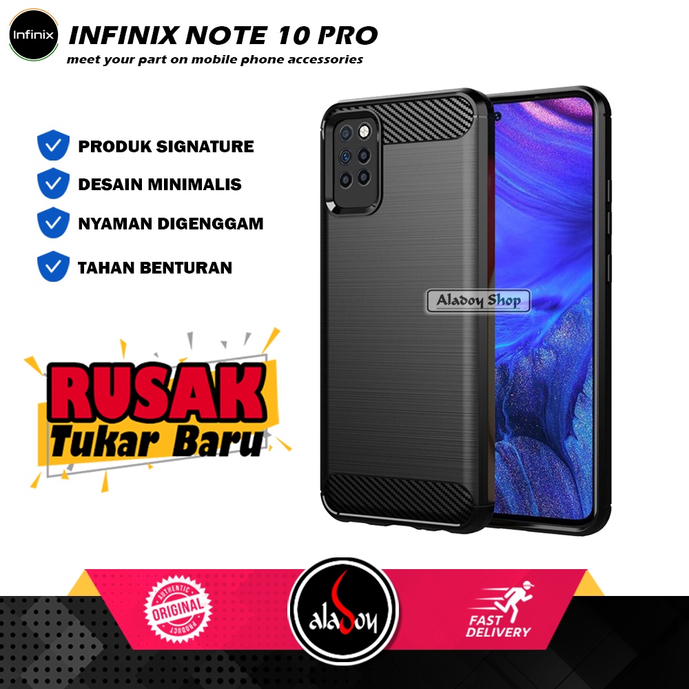 Case Ipaky Carbon INFINIX NOTE 10 PRO Ultra Slim Ipaky Carbon Premium Softcase