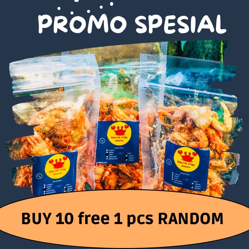 

BABY CRABS KRISPI 100gram PROMO / GROSIR / ENAK / MURAH/ RENYAH