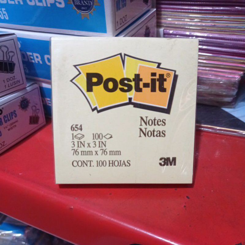

post it 3m 654 75x76 1 pack isi 100 set