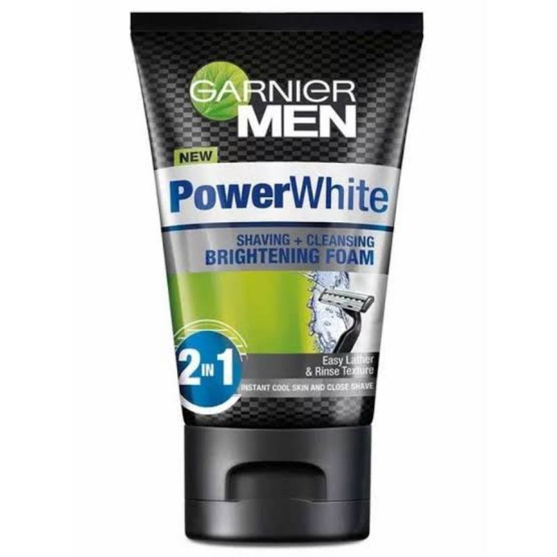 Garnier Men Power Shaving + Cleanser Brightening Foam 50 ml / Sabun Wajah / Sabun Wajah Garnier Men