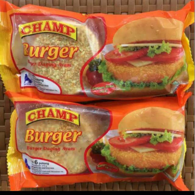 

Champ burger daging ayam 315 gr (isi 6pcs)