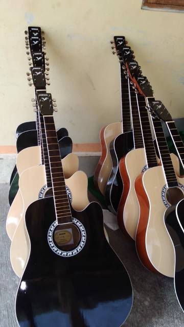 Gitar akustik Jumbo Murah free packing kayu