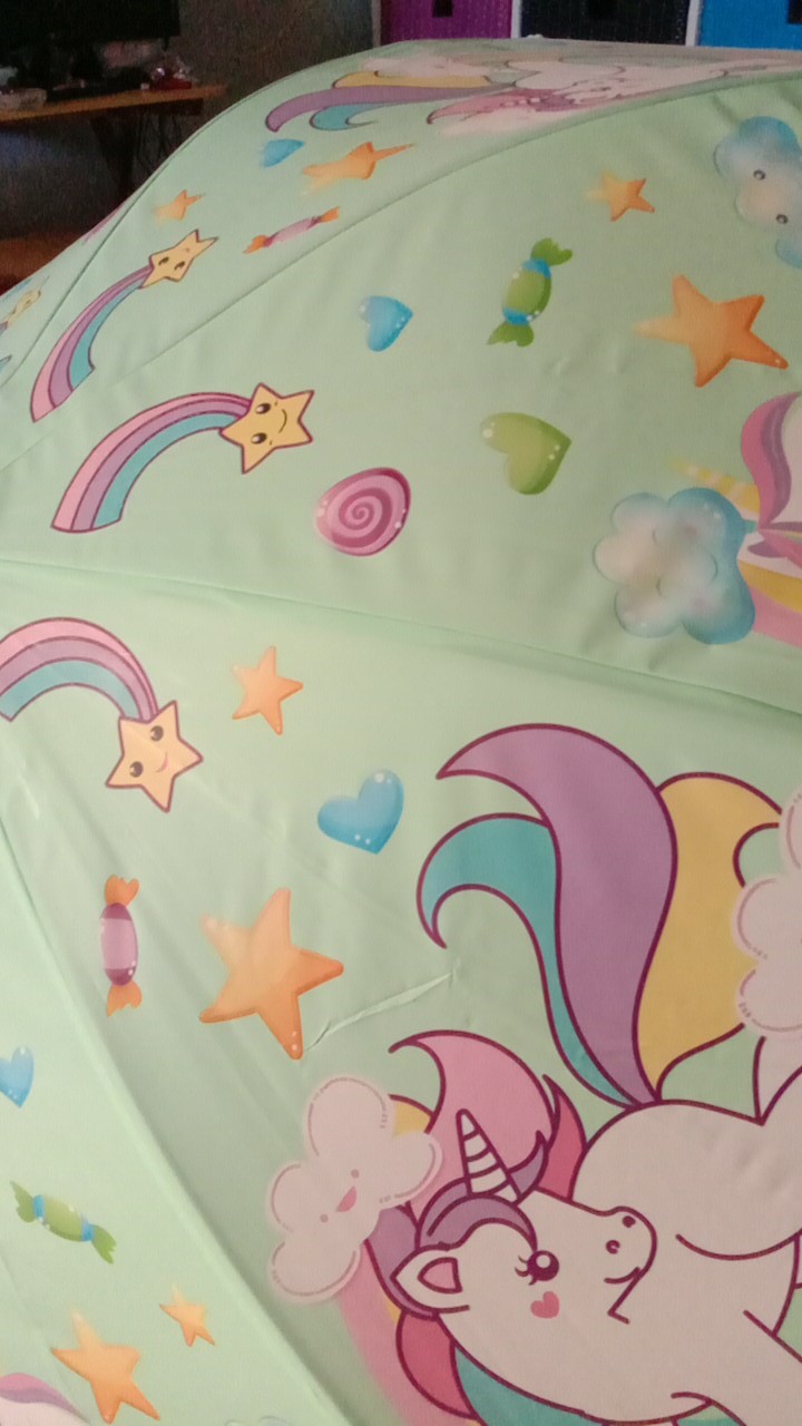 Payung Anak Karakter Unicorn Gagang Tongkat.