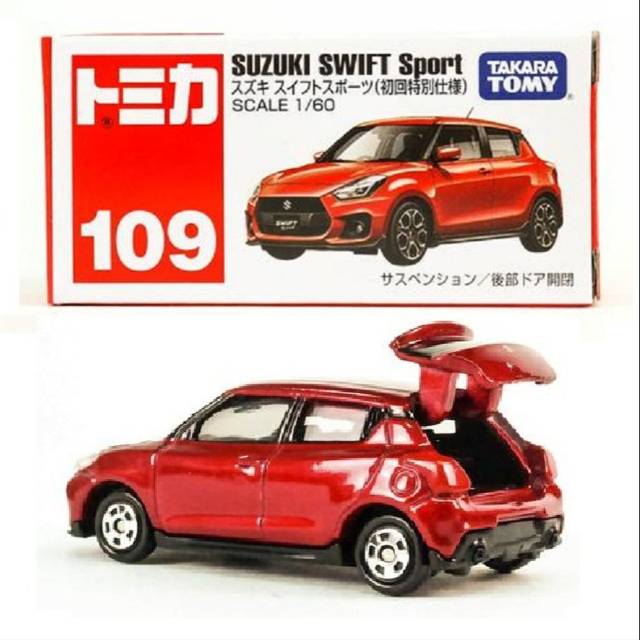 TOMICA SUZUKI SWIFT  SPORT MERAH RED #109 TAKARA TOMY DIECAST MOBIL CITY CAR HATCHBACK SUV MOTUBA OK