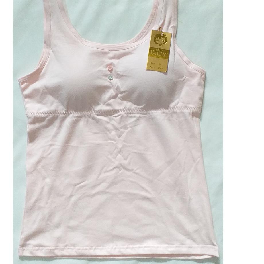 Singlet PREMIUM Remaja Perempuan Cup Busa Tally 2068 / Miniset Tank Top Cup Busa Anak Cewek ABG
