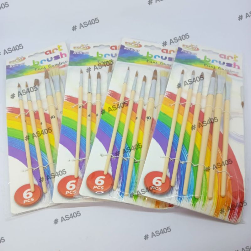 

Paint Brush Set / Kuas Cat Lukis Gambar Set ESCO (6 pcs)