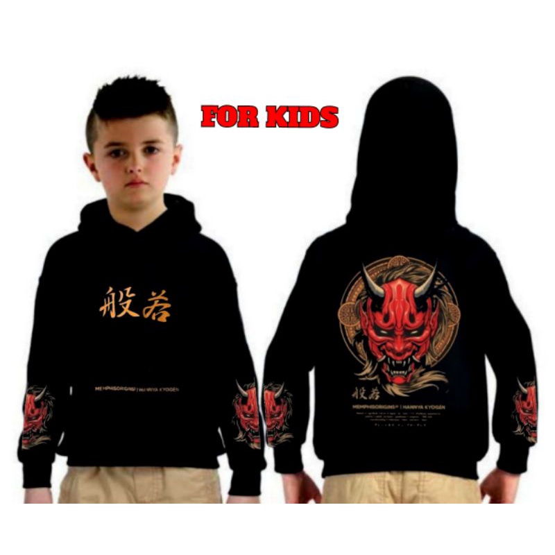 HOODIE NAGA ANAK MEMPHISORIGINS HANNYA KYOGEN / JAKET ANAK TANGGUNG SAMURAI JAPANESE