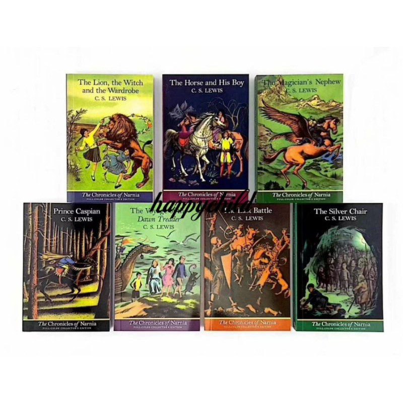 7 books the chronicles of Narnia by C.S.Lewis/color page/buku import/buku anak/happychild