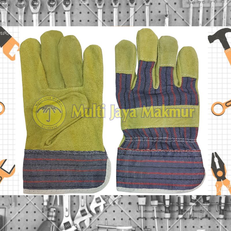 SARUNG TANGAN LAS KULIT KOMBINASI – WELDING SAFETY COMBINATION WORKING