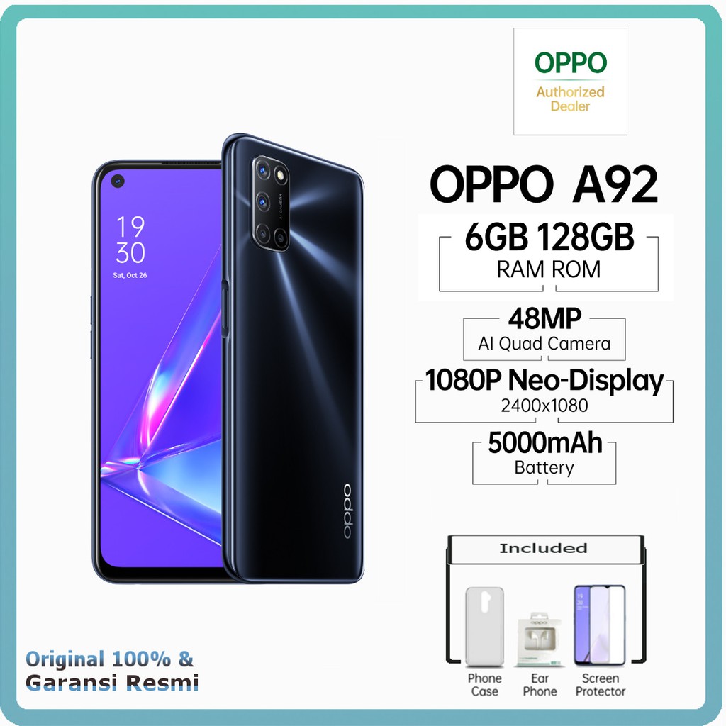 Oppo A92 2020 Ram 6 - 128GB Kamera 48MP Pro Snapdragon