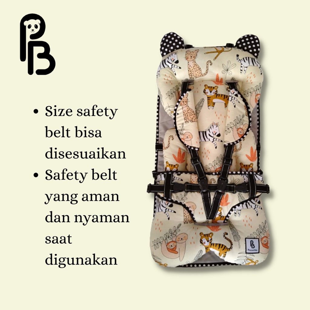 Precious Baby | Car Seat Portable Kain Double / Double Furing [Pre - Order 3 Hari Kerja] | Baby Seat | Car Seat Universal | Pengaman Anak di Kursi Mobil