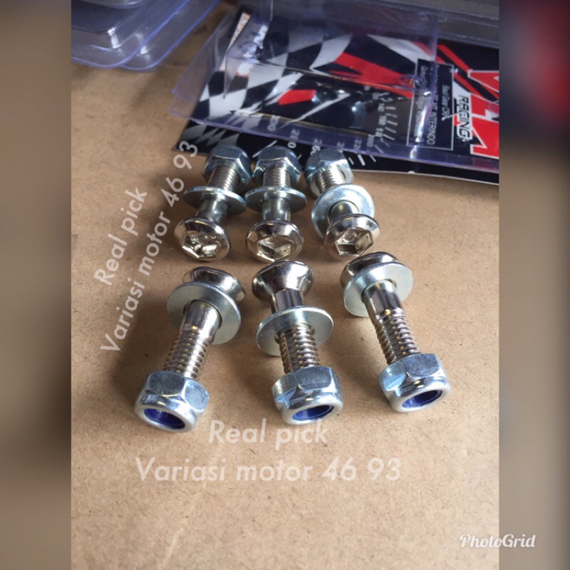 baut gear belakang honda crf 150L original vzm mur baut gear crf