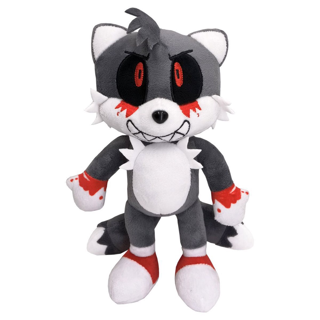 30CM Boneka Sonic EXE The Spirits Of Hell Plush Toy Evil Blood Soft Stuffed Doll Gift Kids Mainan