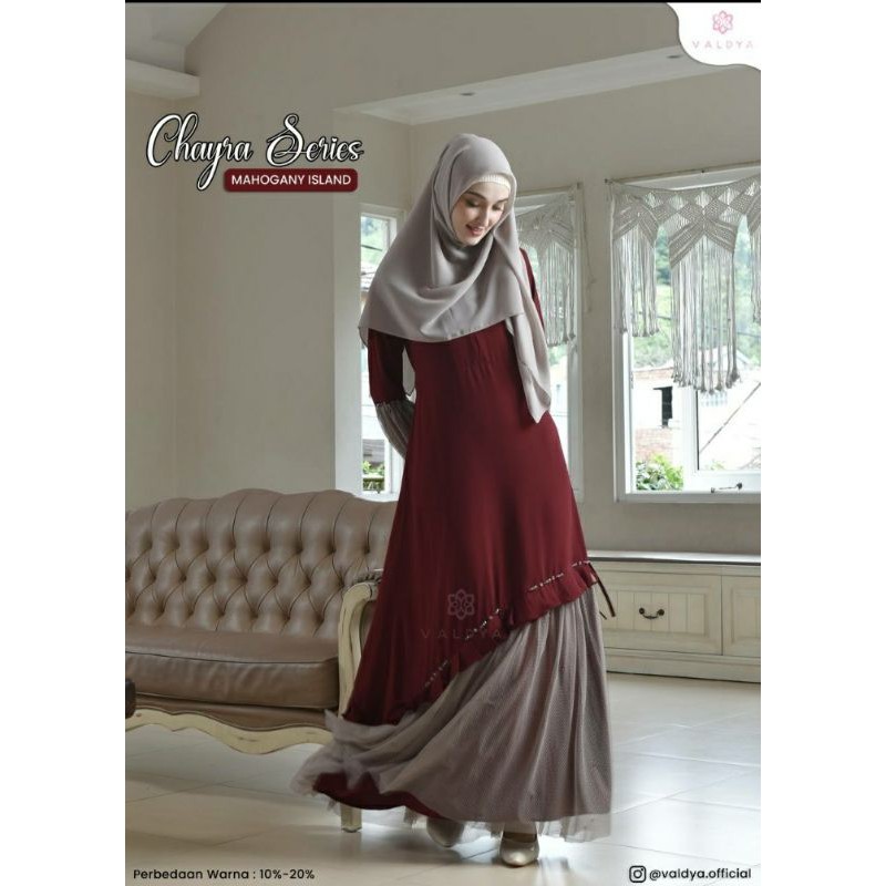 Gamis M chayra maroon by valdya (mahogay)