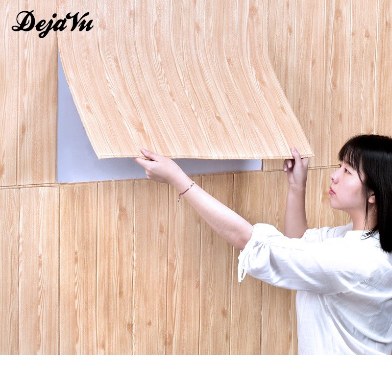  COD Dejavu Wallpaper  Dinding 3D  Foam  Motif  Kayu  Wall 