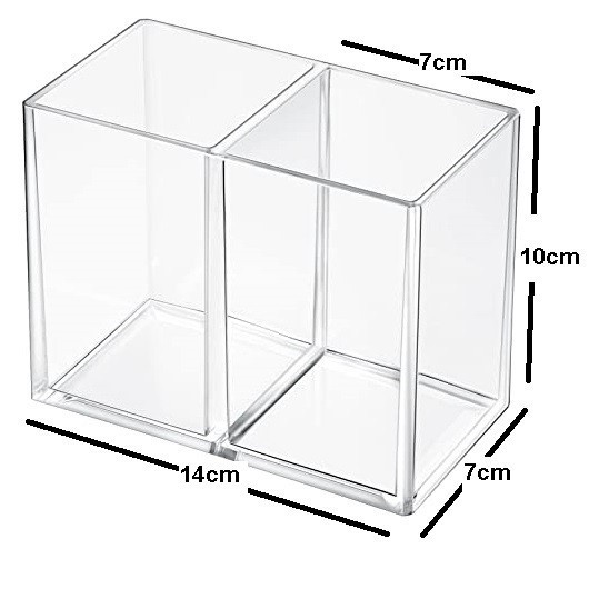 

Gaya Box Acrylic / Atk / Kosmetik Organizer Ukuran 14X7X10Cm + Packing Trendi