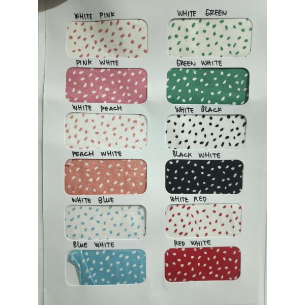 Kain Katun Jepang Salju Kristal mirip Polka dot