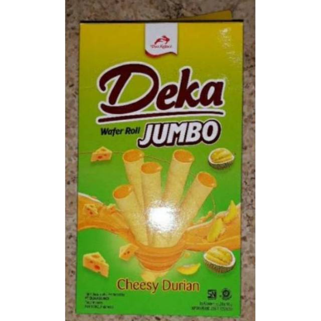 

Deka Wafer Roll Jumbo Rasa White Coffee - Cheesy Durian isi 20pc