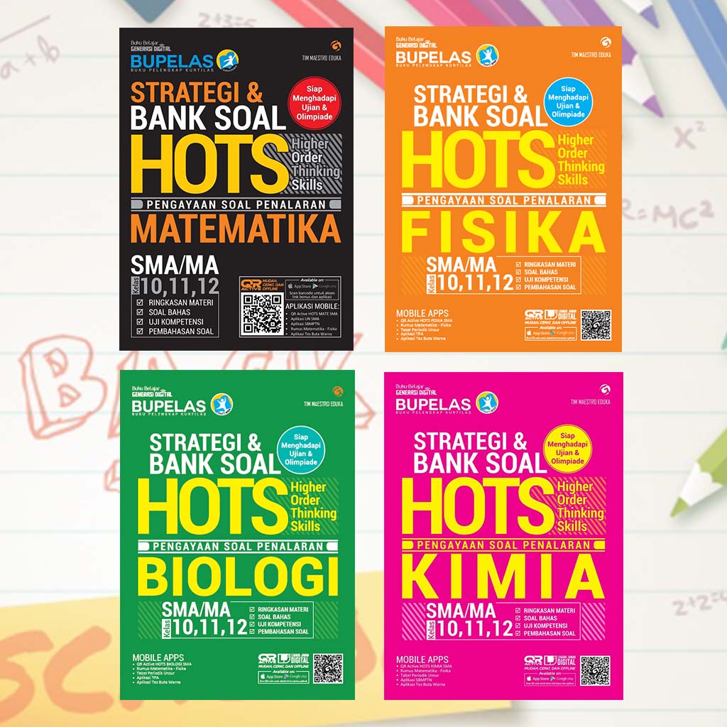 PAKET BUKU SMA IPA - BANK SOAL HOTS (HIGH ORDER THINKING) Strategi dan Bank Soal HOTS SMA 10 11 12 -