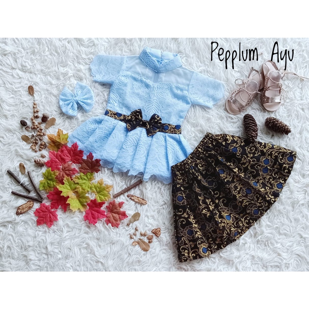 Kebaya Pepplum Ayu Anak Unik/Baju Adat anak/Kebaya Anak murah kebaya kartini