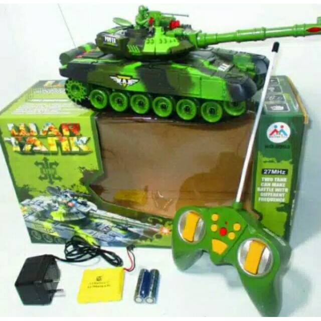 Mainan anak mobil tank remot kado mainan cowok
