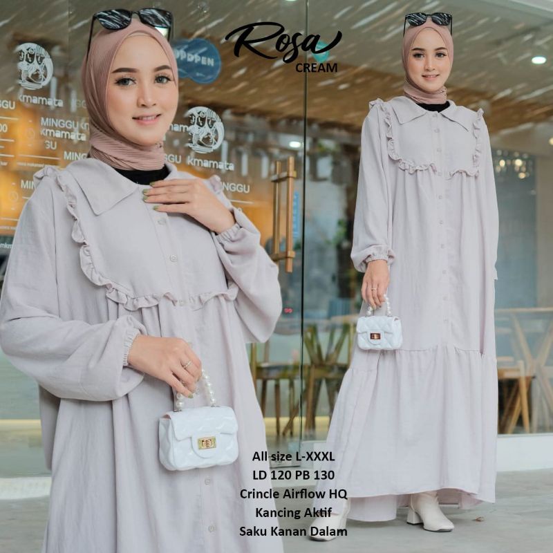 GAMIS JUMBO LD 120 ROSSA MAXY BAHAN CRINKLE