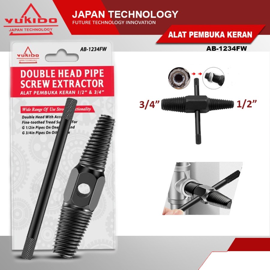 Jual Termurah Pipe Screw Extractor Alat Pembuka Baut Rusak Patah Kran Uuntuk Alat