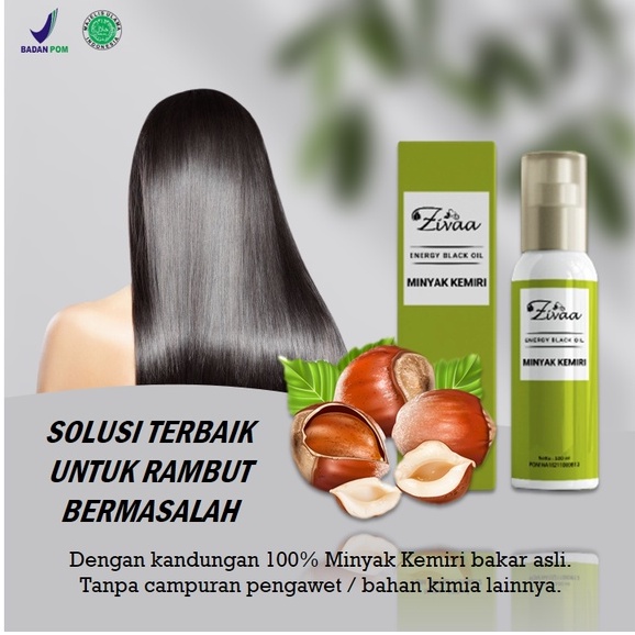 Minyak Kemiri Penyubur rambut, alis, jambang, bulumata BPOM