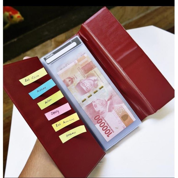 Dompet Wanita Organizer Dompet Disiplin Uang Harian Pintar Branded Lucu Wallet Kekinian Pesta Cewek 