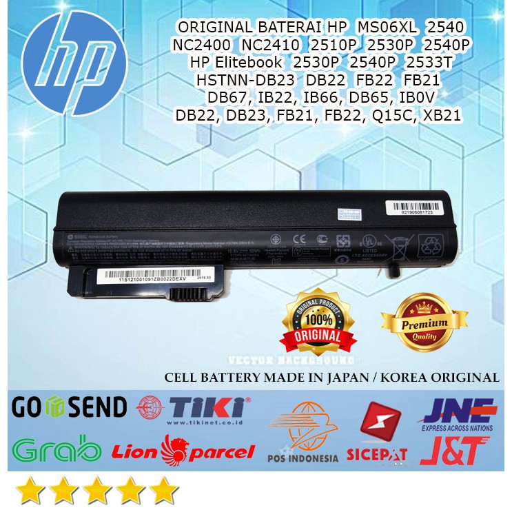 ORIGINAL BATERAI HP COMPAQ 2400 2510p 2540P NC2400 HSTNN-IB22 HSTNN-DB23 HSTNN-DB22 HSTNN-FB22