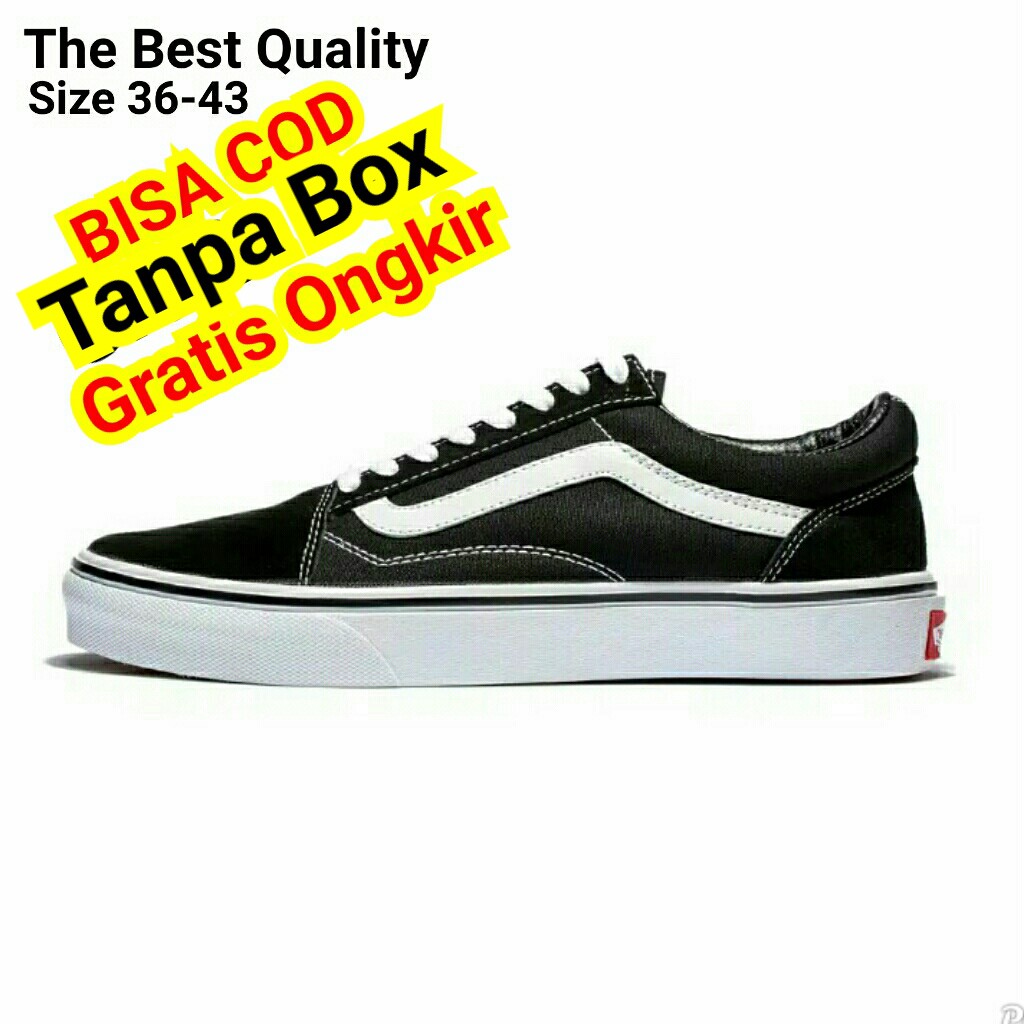 SEPATU VANS OLD SCHOOL TANPA BOX / SEPATU VANS MURAH / SEPATU VANS HITAM PRIA & WANITA
