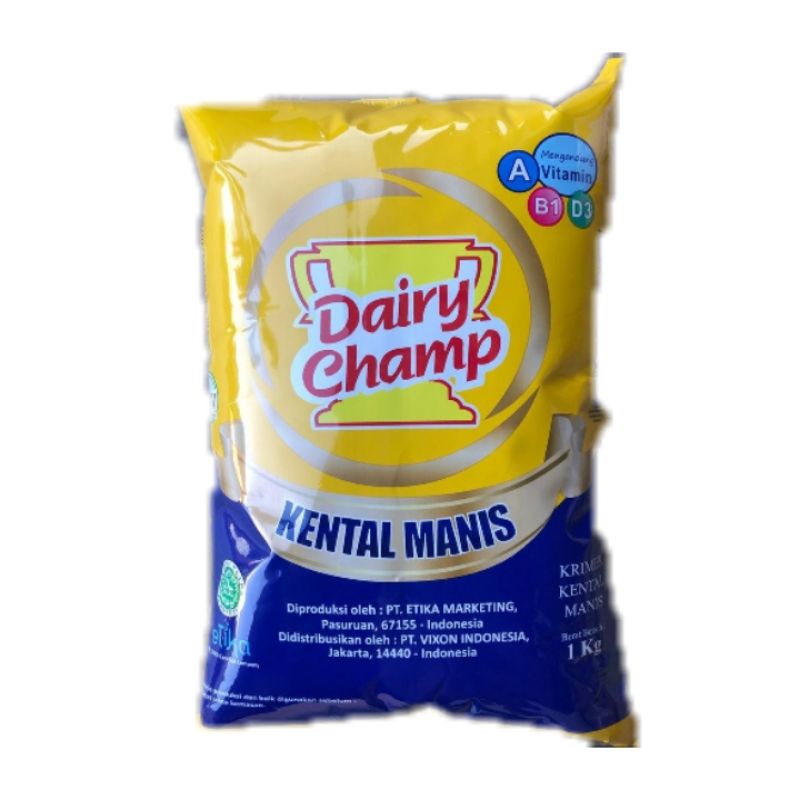 Jual Susu Kental Manis Dairy Champ "Pouch" 1kg | Shopee Indonesia