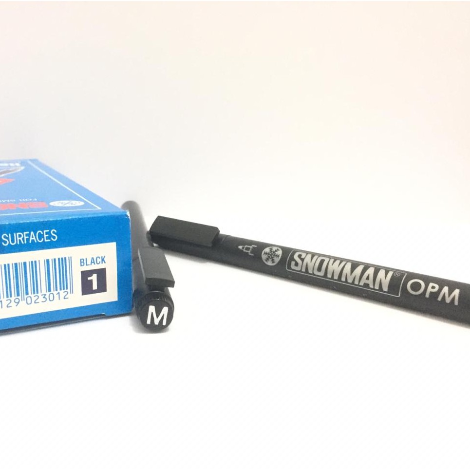 

Spidol Marker Permanent Snowman OPM Medium Biru , Hijau , Hitam , Merah
