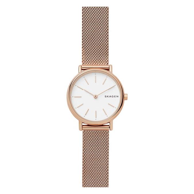 Jam Tangan Wanita Skagen Signatur SKW2694 Ladies White Dial Rose Gold barang ada