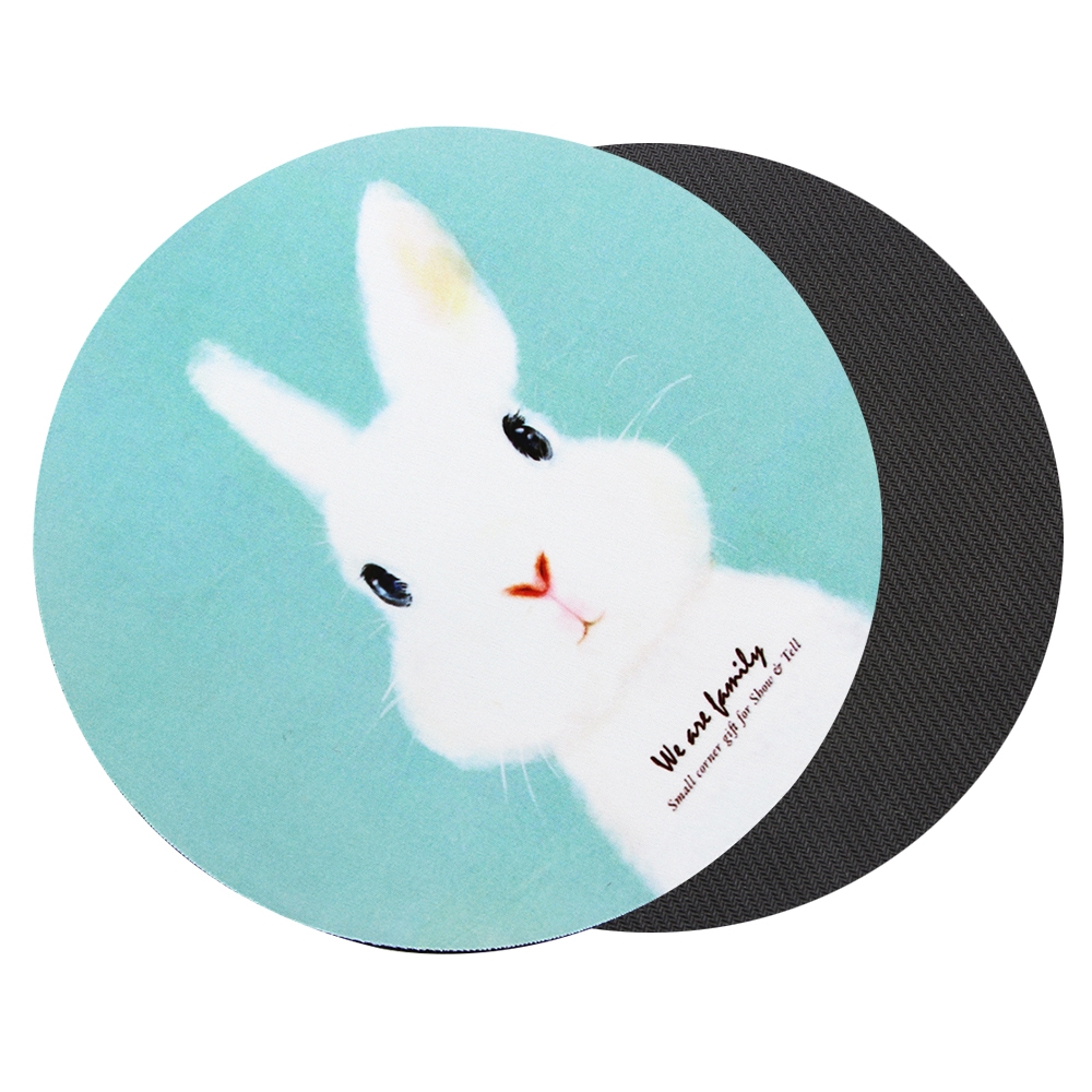 Round Rubber Anti-slip Office Mice Pad Cartoon Animal figure Mouse Pad 20X20cm