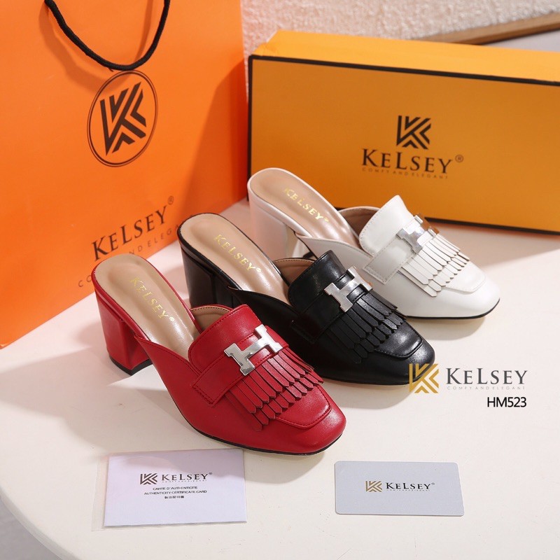 Kelsey Sepatu Heels Wanita HM523 Sepatu Hak Tahu 7,5cm Heels Tinggi Bahan Kulit