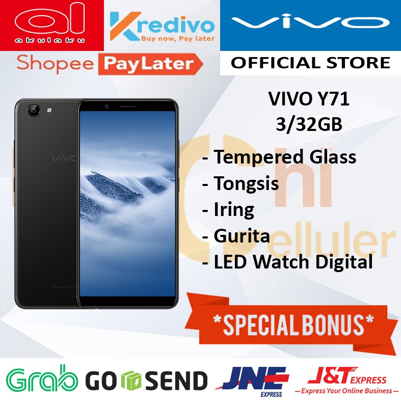 VIVO Y71 3/32GB GARANSI RESMI ORIGINAL BONUS