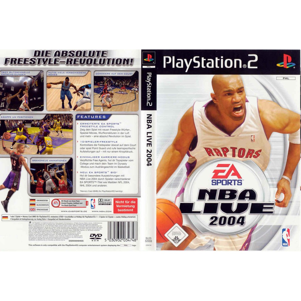 Kaset PS2 NBA LIVE 2004