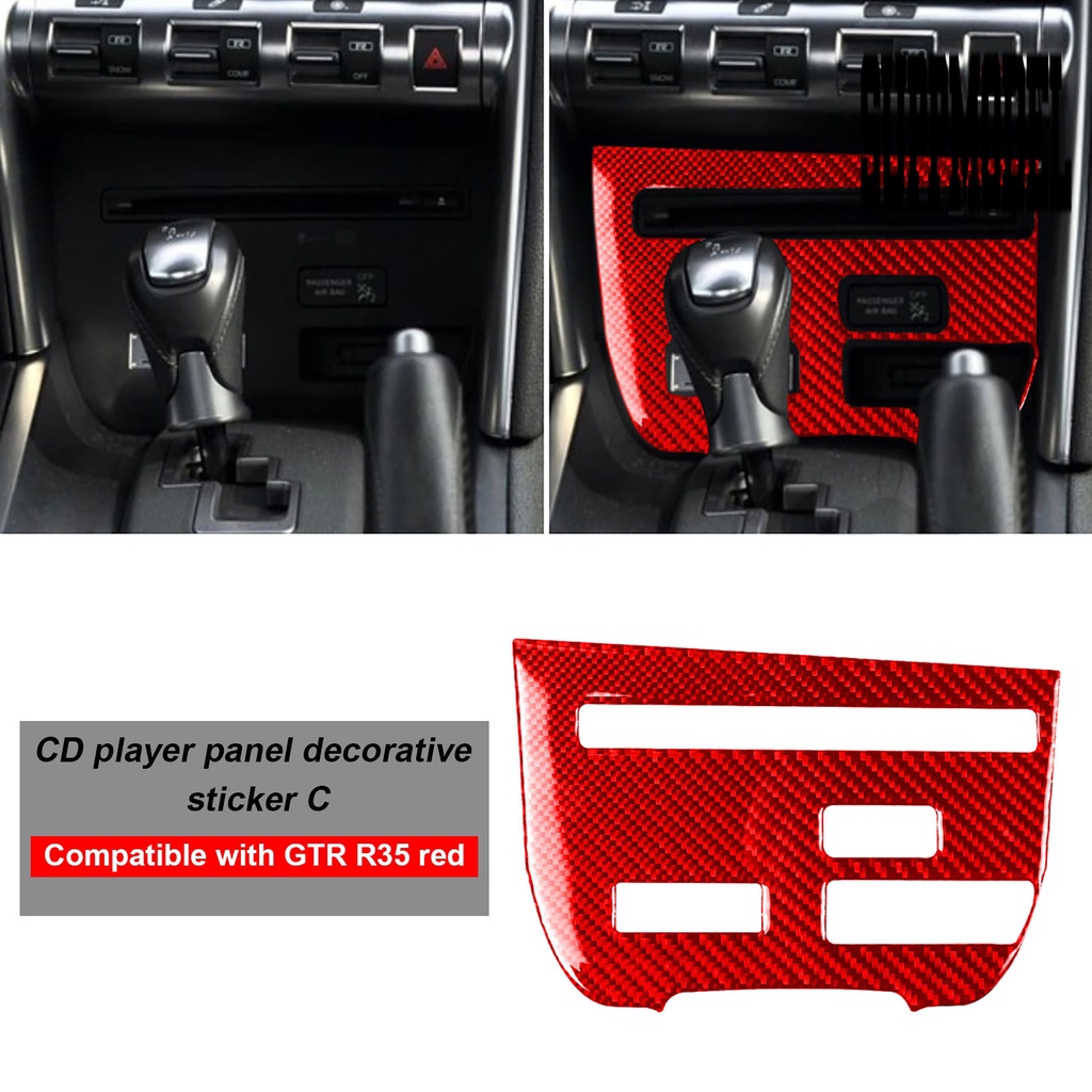 Suppmodelx &lt; Sticker Dekorasi Interior Mobil Anti Gores Bahan Serat Karbon Untuk Nissan GTR R35 2008-2016