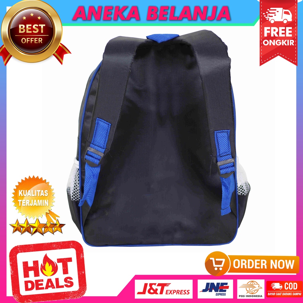 BONUS Botol Minum | Tas Ransel Fahion Anak Tas Backpack Little Bus Biru Cowok Laki Laki Lucu Imut