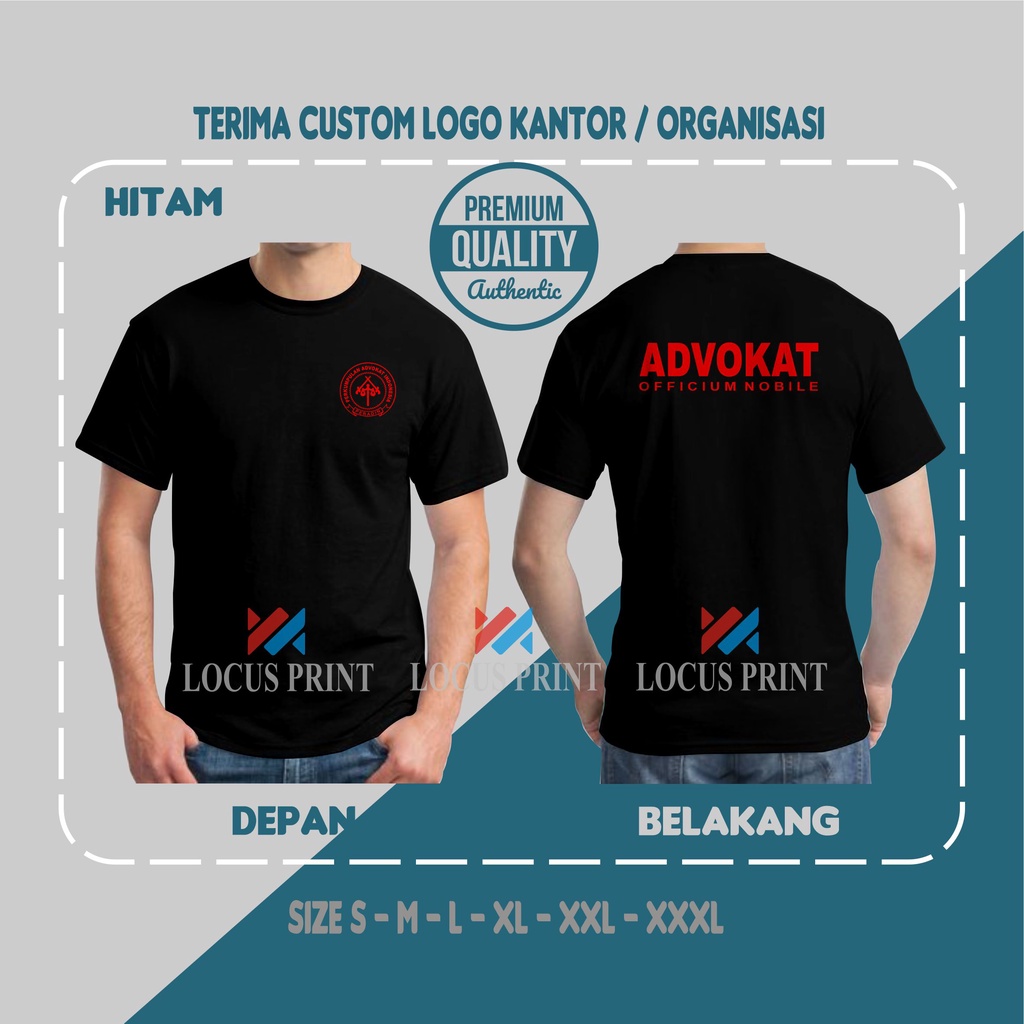 Tshirt Kaos PERADIN Perkumpulan Advokat Indonesia Lawyer Pengacara Hukum Cotton Combed