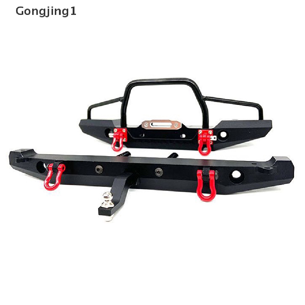 Gongjing1 Bumper Depan / Belakang Bahan Metal Dengan Lampu Led Untuk 1 / 10 RC Crawler Car