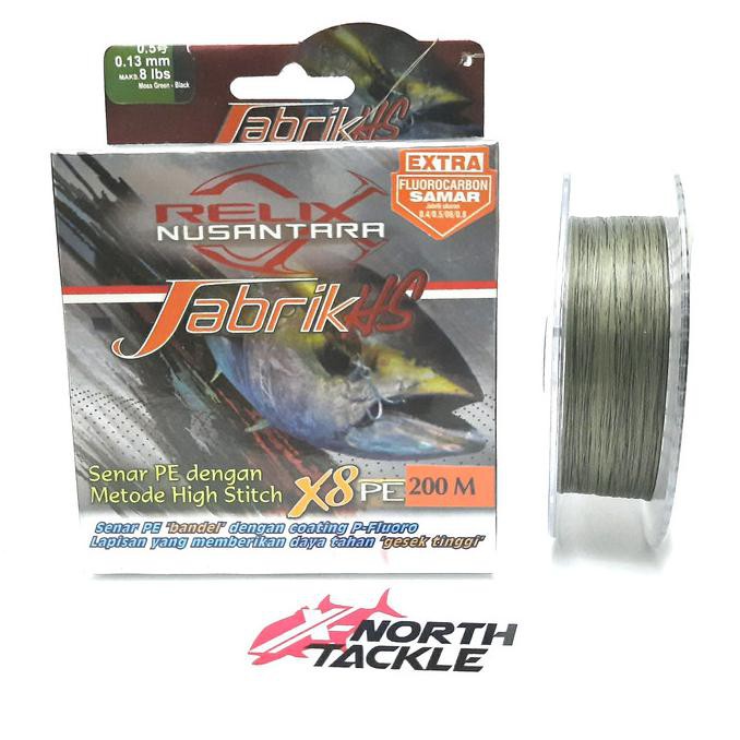 Senar Pe Relix Nusantara Jabrik Hs X8 200M Pe 0.5 - 0.13Mm - 8Lbs