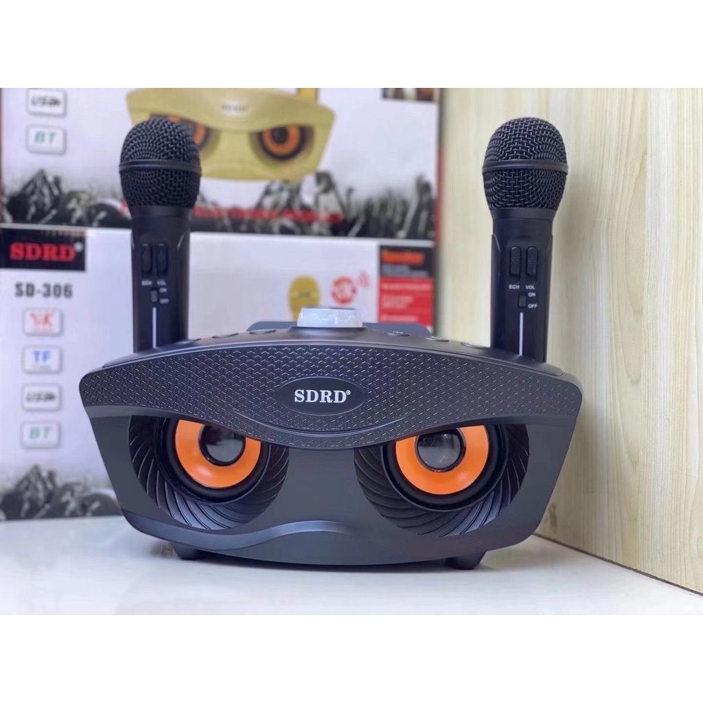 Karaoke Portable Speaker SDRD SD 306 / SD 306 PLUS Dua Mic dual Microphone KTV