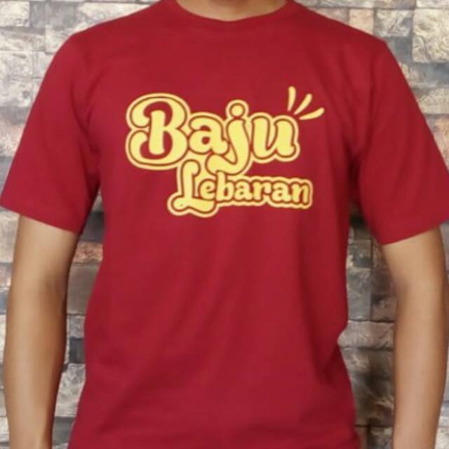 KAOS DISTRO PRIA BAJU LEBARAN KEREN WARNA MERAH LIMITED EDITION KUALITAS DISTRO