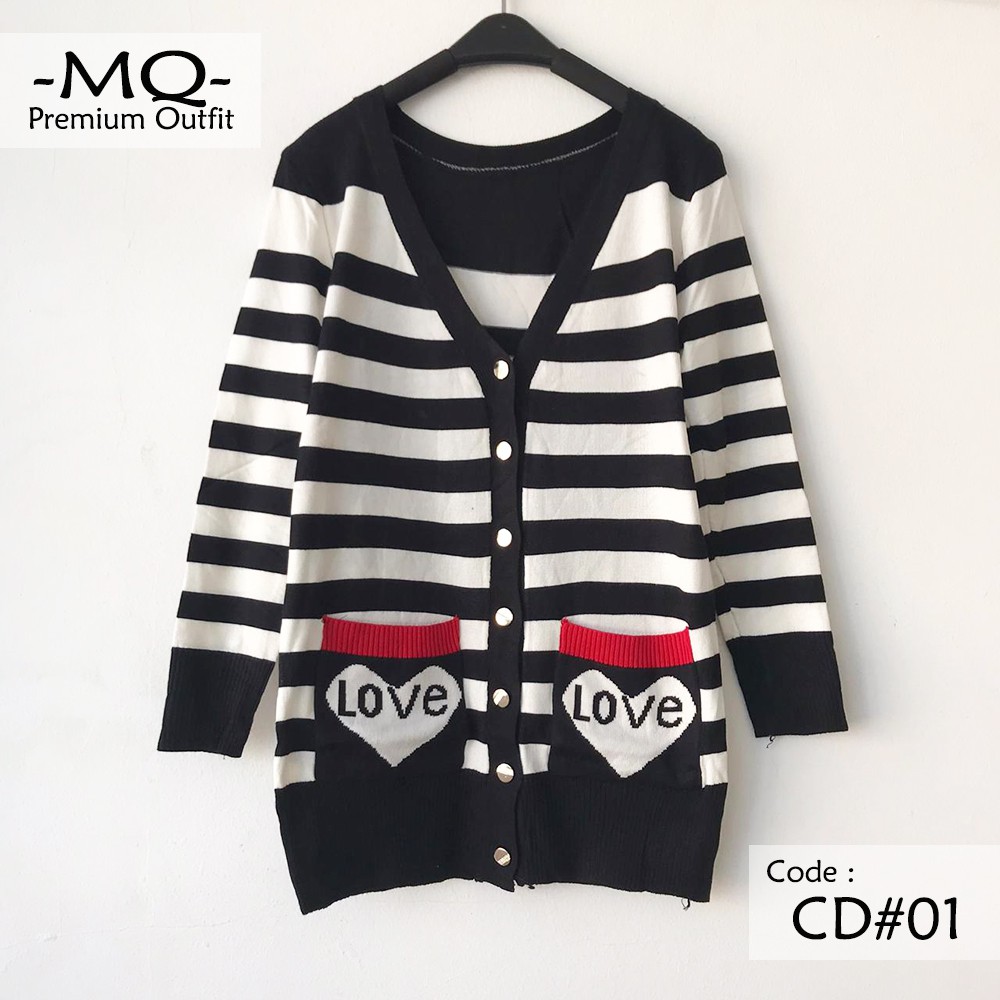 Cardigan Wanita - Outwear Kardigan Rajut Cewek Bahan Halus & Bagus - Reseller Grosir MQ Store